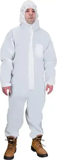 Combinaison à capuchon en polypropylène SMS 