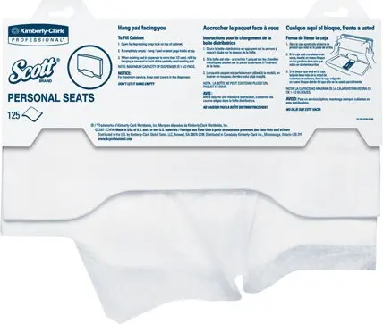[KC007410000] 07410 SCOTT Couvre-sièges de toilettes en papier, 24 x 125 feuilles