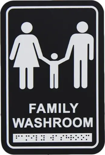 Pictogramme pour toilette familiale en braille