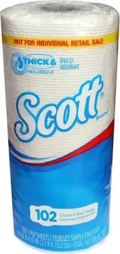[KC004703100] 47031 SCOTT Essuie-tout en rouleau blanc, 24 x 102 feuilles