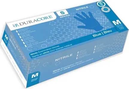 [SE0S5204000] DURACORE Gant d'examen en nitrile sans poudre bleu