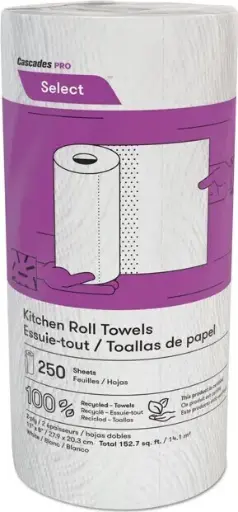 [CC00K250000] K250 SELECT Essuie-tout en rouleau blanc, 12 x 250 feuilles