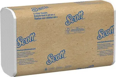 [KC001510000] 01510 SCOTT Essuie-mains pliés en "C" blancs, 12 x 200 feuilles