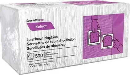 [CC00N020000] N020 Select, Serviettes à collation blanches, 12 x 500 feuilles