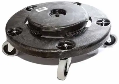 2640 BRUTE Chariot mobile pour poubelle ronde Brute