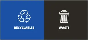 Étiquette pour poubelles en anglais SESSANTA