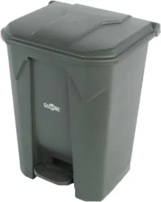 Poubelle à pédale en plastique grise