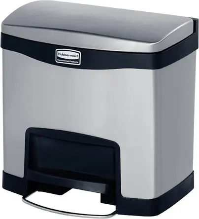 [RB190198200] STEP-ON Poubelles à pédale en acier inoxydable 4 gal