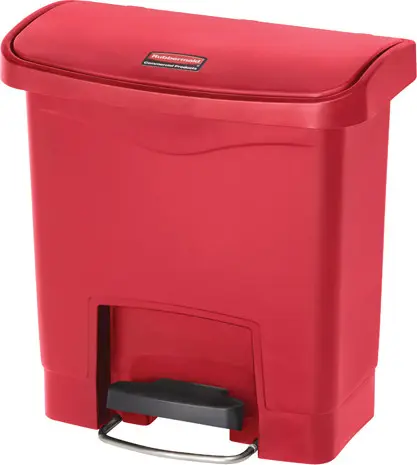 STREAMLINE Poubelle à pédale en plastique rouge 4 gal