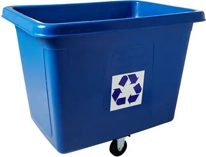 [RB461673BLE] 461673 Chariots de recyclage bleu 16 pieds cubes 500 lb