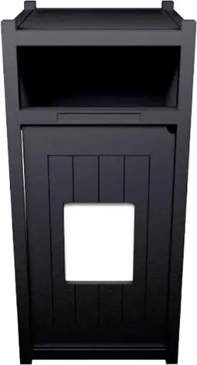 VISION Poubelle extérieur avec panneau d'affichage 30 gal