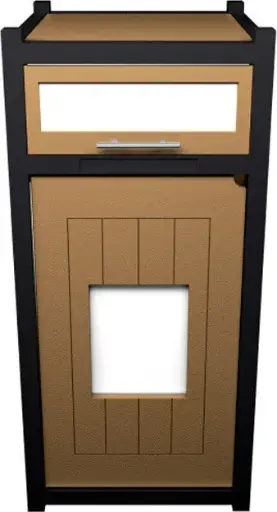 [BU105308000] VISION Poubelle extérieure avec porte battante 32 gal