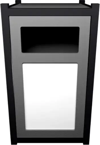 VISION Poubelle extérieur avec panneau d'affichage 45 gal